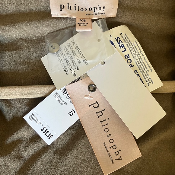 NWT Philosophy bronze color fall earth tones long duster cardigan size XS - Picture 12 of 15